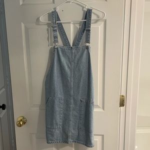 Topshop Moto denim overall dress